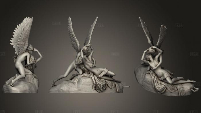 Психея, оживленная поцелуем Купидона 3d stl модель для ЧПУ